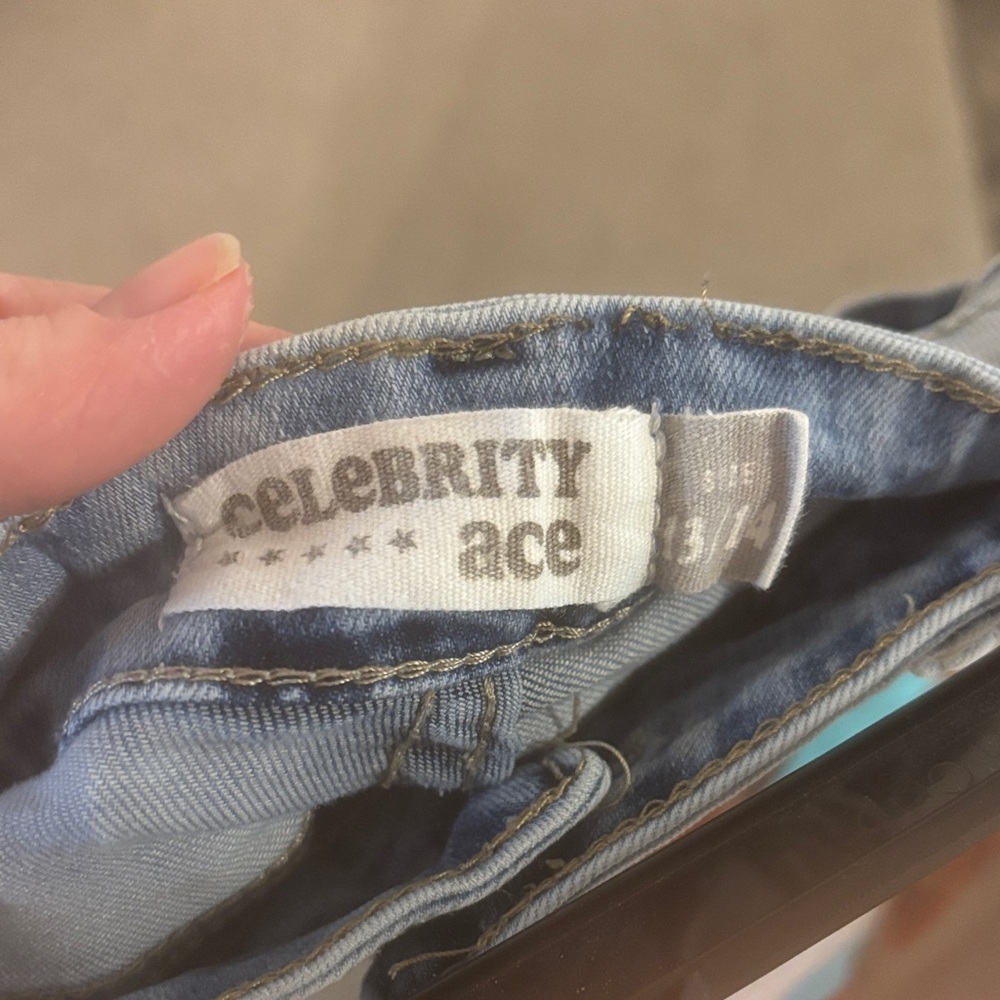 5 for $25!! Casual Light Blue Distressed Denim Shorts - Picture 2 of 3